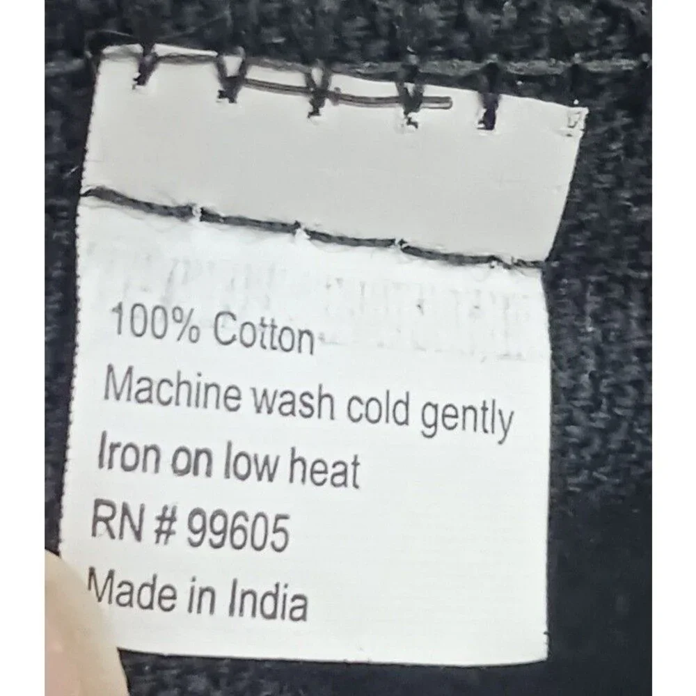 Rae Dunn "FARMER'S MARKET" Large Blk Canvas Tote Bag, Reusable, Grocery Shop - Picture 6 of 8